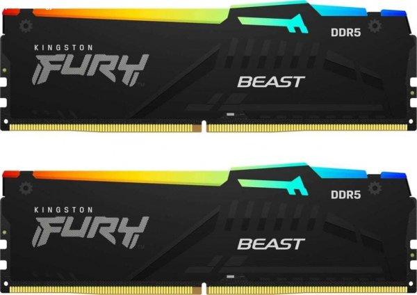 64GB 5600MHz DDR5 RAM Kingston Fury Beast RGB CL36 (2x32GB) (KF556C36BBEAK2-64)