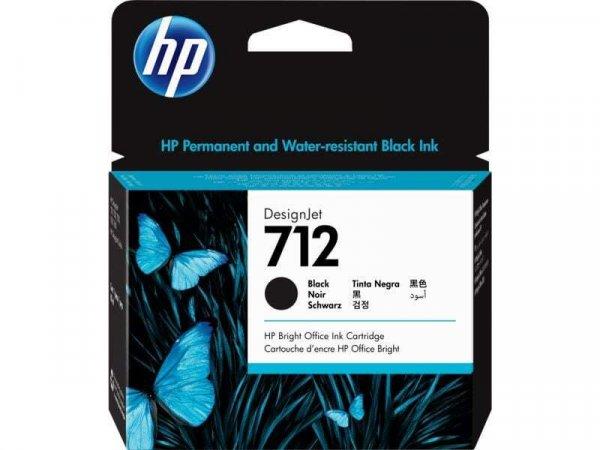 HP 712 DesignJet tintapatron 80ml fekete (3ED71A)