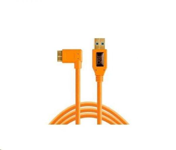 TetherPro USB 3.0 A male -> Micro B Right Angle kábel 4.6m narancssárga
(CU61RT15-ORG)