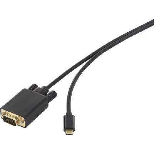 Renkforce USB / VGA Csatlakozókábel [1x USB-C™ dugó - 1x VGA dugó] 0.50 m
Fekete