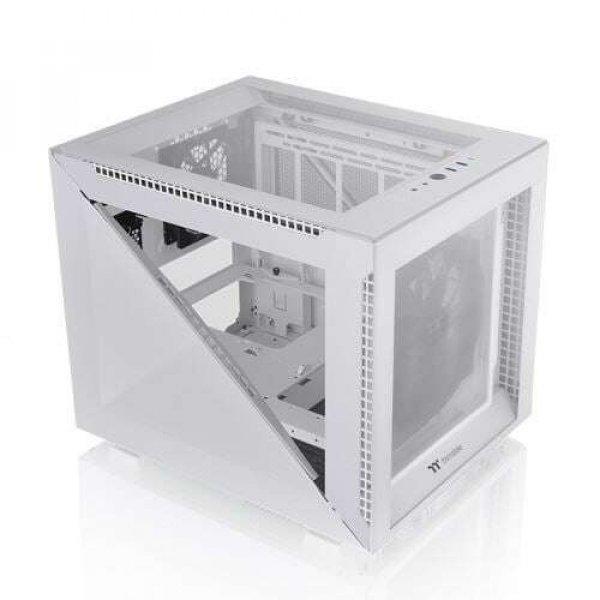 Thermaltake Divider 200 TG Snow táp nélküli ablakos Micro-ATX ház fehér
(CA-1V1-00S6WN-00)