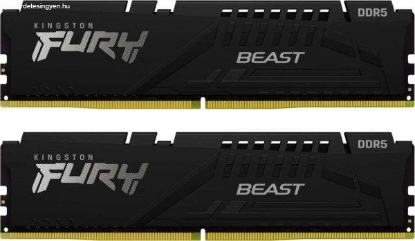 64GB 5200MHz DDR5 RAM Kingston Fury Beast Black CL36 (2x32GB) (KF552C36BBEK2-64)
