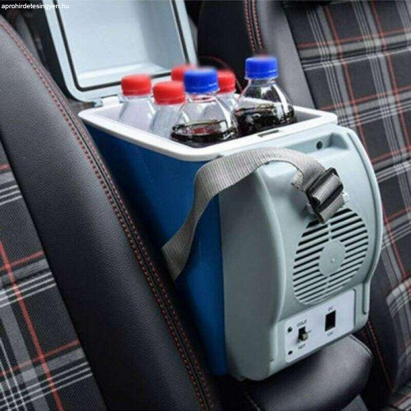 2in1 elektromos frissen tartó készülék utazáshoz - autós hűtőtáska és
élelmiszer melegítő - vállpánttal és 3 pohártartóval a tetején - 7,5L,
65W (BBV)