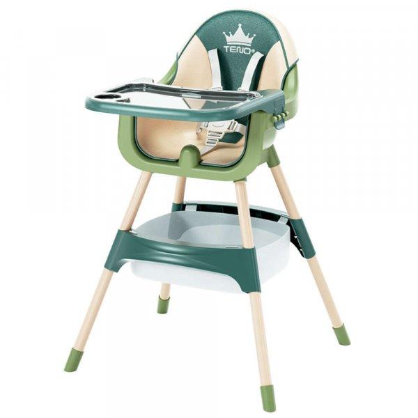 3 az 1-ben Asztali szék babáknak és gyerekeknek Teno®, állítható
magasságú, 5 pontos biztonsági öv, állítható és kivehető tálca,
játéktároló, zöld