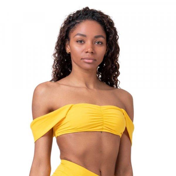 Női bikini felső Nebbia Miami Retro Top 553 sárga S