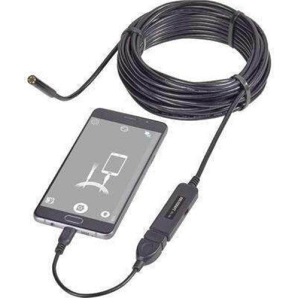 USB-s endoszkóp mobiltelefonhoz o 8 mm hossz: 9,85 m Voltcraft VC-8919590