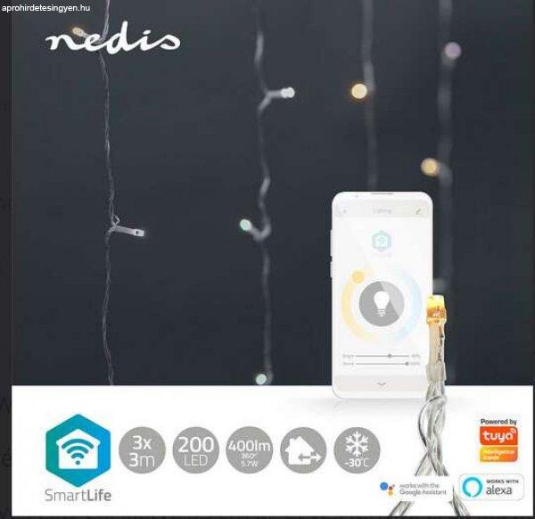 Nedis Smartlife intelligens karácsonyi 200LED-es fényfüggöny meleg- és
hidegfehér,  WIFILXS02W200, Android -IOS, hangvezérlés, kül- és beltéri
használat