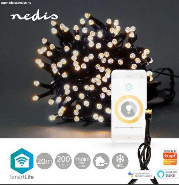 Nedis Smartlife Intelligens, Wi-Fi-s fényfüzér 200db meleg fehér fényű
LED-el, 20m ,- WIFILX01W200