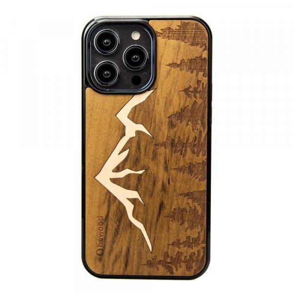 Fából készült tok iPhone 14 Pro Max Bewood Mountains Imbuia