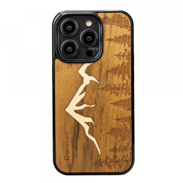 Fából készült tok iPhone 15 Pro Bewood Mountains Imbuia