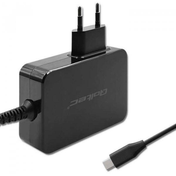 Qoltec 52387 USB-C Hálózati töltő - Fekete (20V / 4.5A)