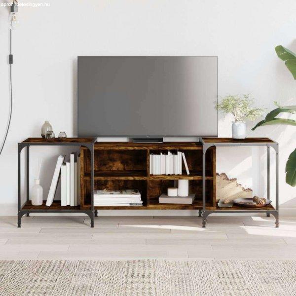 vidaXL füstös tölgy színű szerelt fa TV-szekrény 153 x 37 x 50 cm