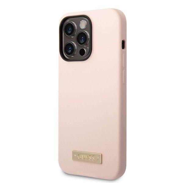 APPLE iPhone 14 Pro, GUESS MagSafe szilikon mobiltok, Pink