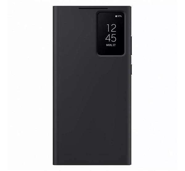 SAMSUNG Galaxy S23 Ultra (SM-S918), Smart View Cover ablakos mobiltok, Fekete