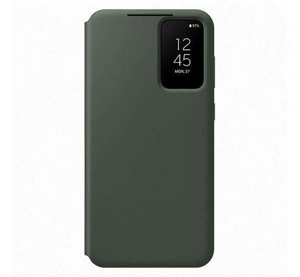SAMSUNG Galaxy S23 Ultra (SM-S918), Smart View Cover ablakos mobiltok, Zöld