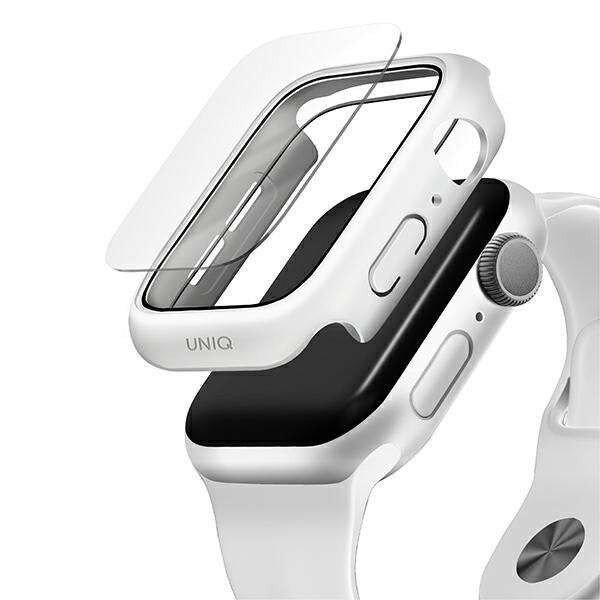 Apple Watch 4-6 / SE (40mm) Uniq Nautic okosóra tok beépített
üvegfóliával, Fehér