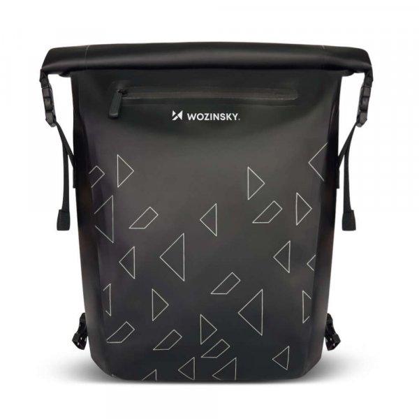 Wozinsky waterproof backpack for bicycle trunk bike bag 2in1 23l black (WBB31BK)