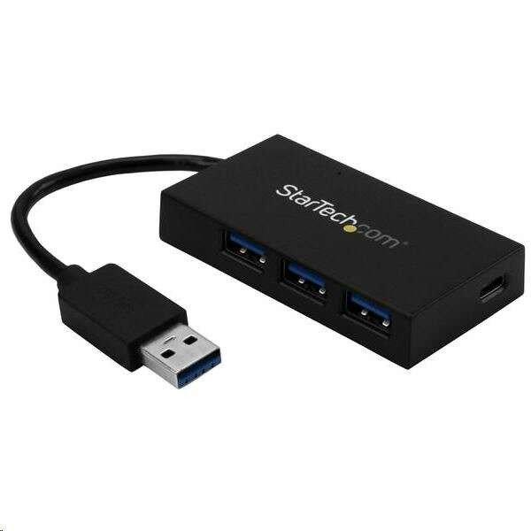 StarTech.com 4 portos USB 3.0 HUB fekete (HB30A3A1CFB)