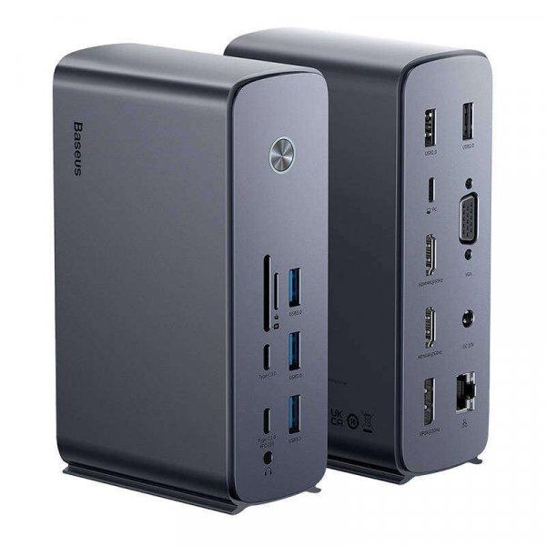 Hub Baseus UnionJoy 17-Port (USB-C to HDMI+DP+USB+PD+PC+RJ45+SD/TF+3.5mm+DC）