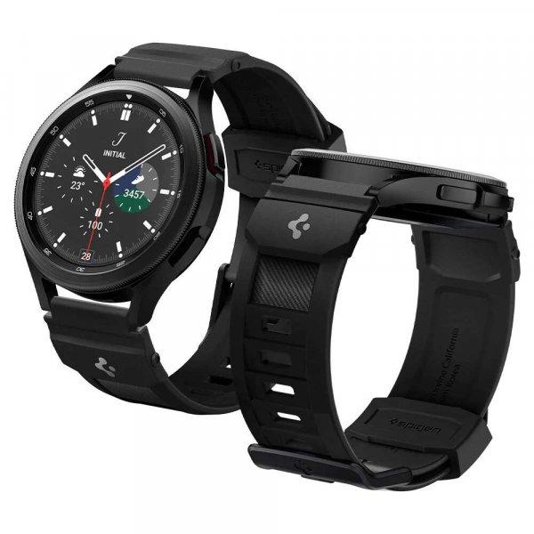 Spigen Rugged Samsung Galaxy Watch Szilikon szíj 20 mm - Fekete