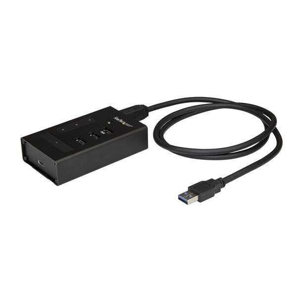 StarTech.com 4 portos USB 3.0 Hub fekete (HB30A3A1CST)