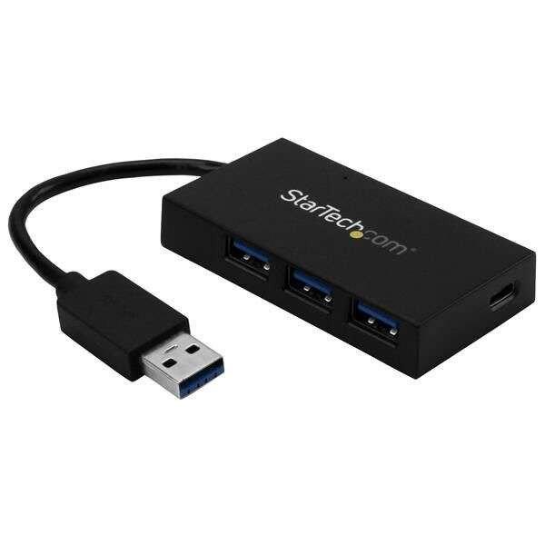 StarTech.com 4 portos USB 3.0 Hub fekete (HB30A3A1CSFS)