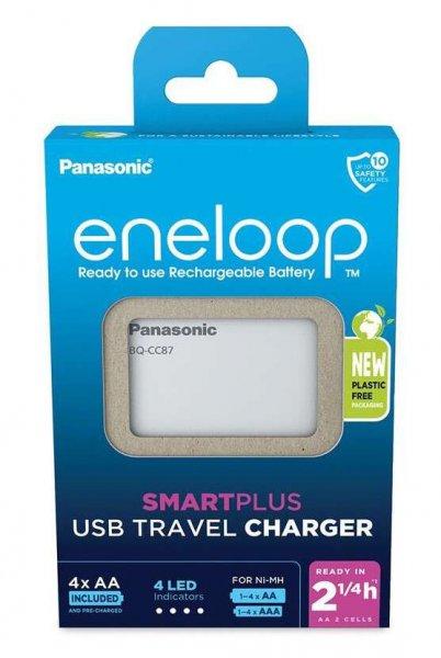 Panasonic Eneloop Smart Plus USB Travel BQ-CC87 4x AA/AAA NiMH Akkumulátor
Töltő