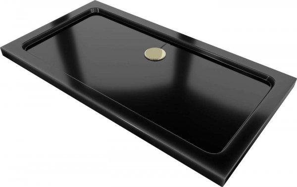 Mexen Slim Akril masszív zuhanytálca    120 x 70 cm,fekete + Ajándék szifon
arany - 40707012G Akril zuhanytálca
