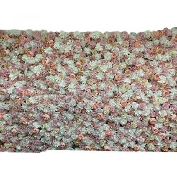 Virágfal, Rózsafal, Fotófal 150×200 cm Fehér-Krém-Rózsaszín