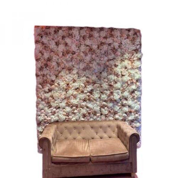 Virágfal, Rózsafal, Fotófal 150×200 cm Krém-Fehér-Rózsaszín