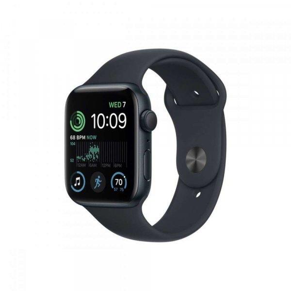 Apple Watch SE2 GPS 44mm Fekete tok, Fekete Szíj