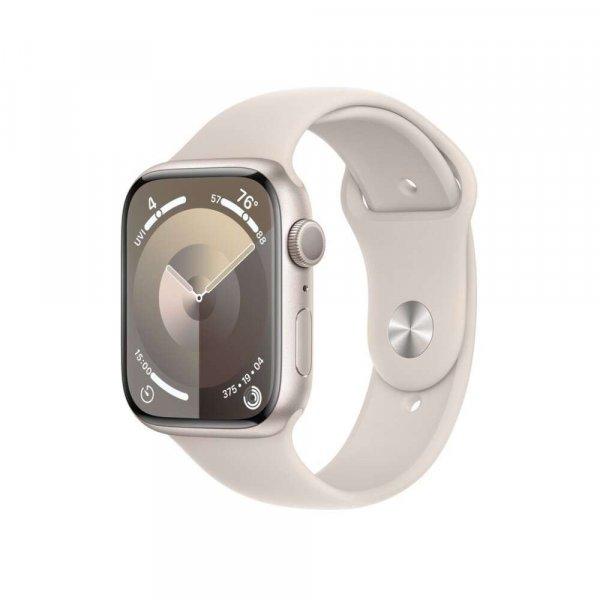 Apple Watch S9 45mm fényes Alu tok,Csillagfény sport szíj (M/L)