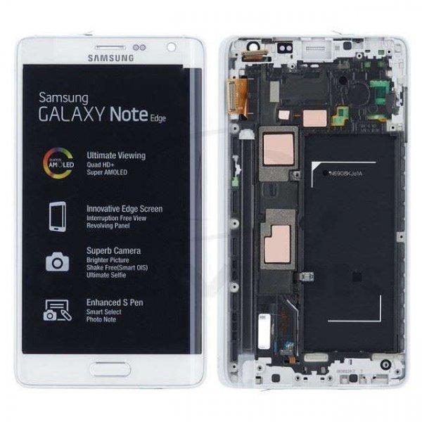 Lcd + érintőkijelző Samsung N915 Galaxy Note Edge fehér Gh97-16636B eredeti
szervizcsomag