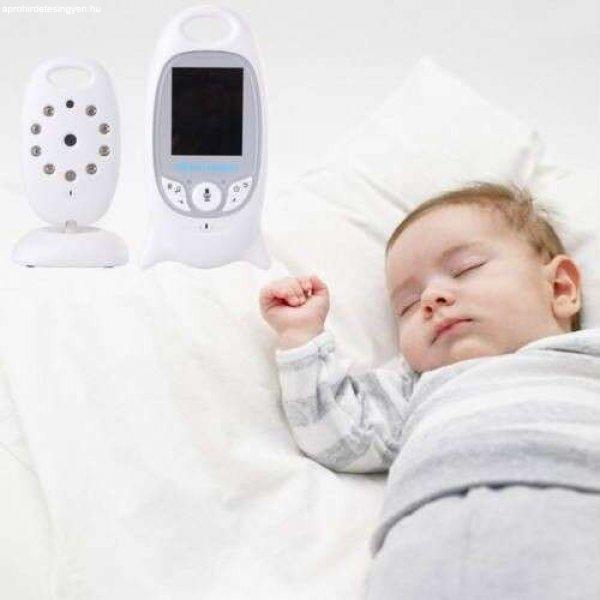 Kamerás babafigyelő, bébiőr,  LCD kijelző, Hőmérséklet szenzor