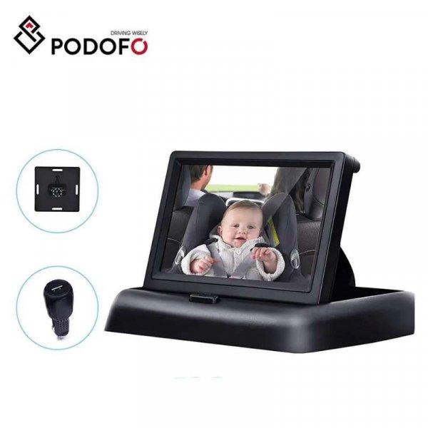 Autós babakamera 4,3'' autós monitor infravörös éjjellátóval Plug and
Play View csecsemő a hátsó ülésen