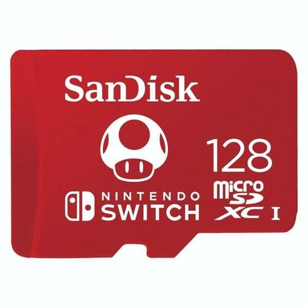 128GB microSDXC Sandisk Nintendo Switch UHS-I CL10 U3 A1 V30  (183552 /
SDSQXAO-128G-GNCZN)