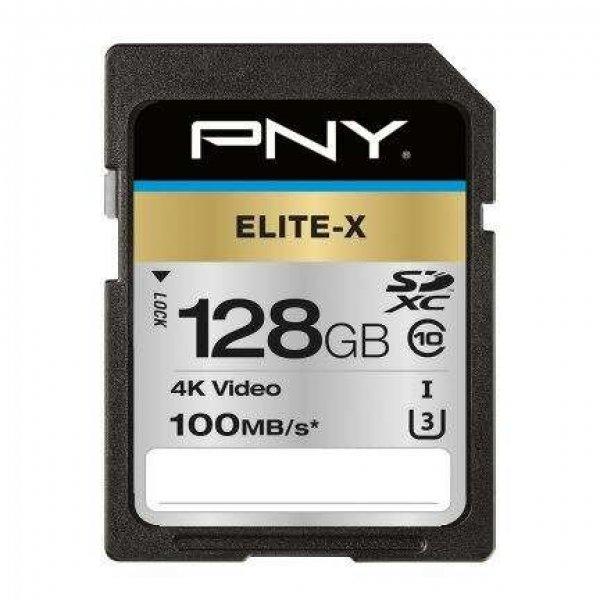 128GB SDXC PNY Elite-X CL10 memóriakártya (P-SD128U3100EX-GE)