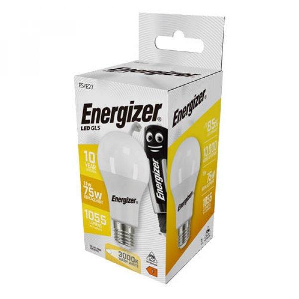 Izzó LED ENERGIZER normál E27 11W 3000K 1055LM (75W) 