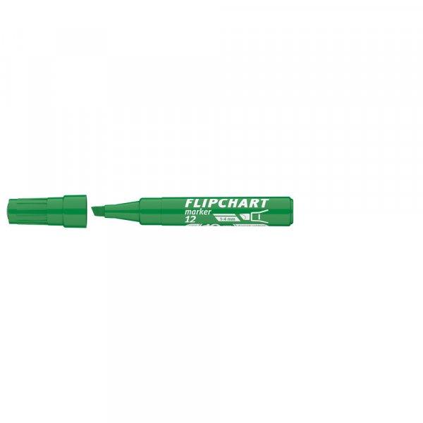 Flipchart marker vízbázisú 1-4mm, vágott Artip 12 zöld