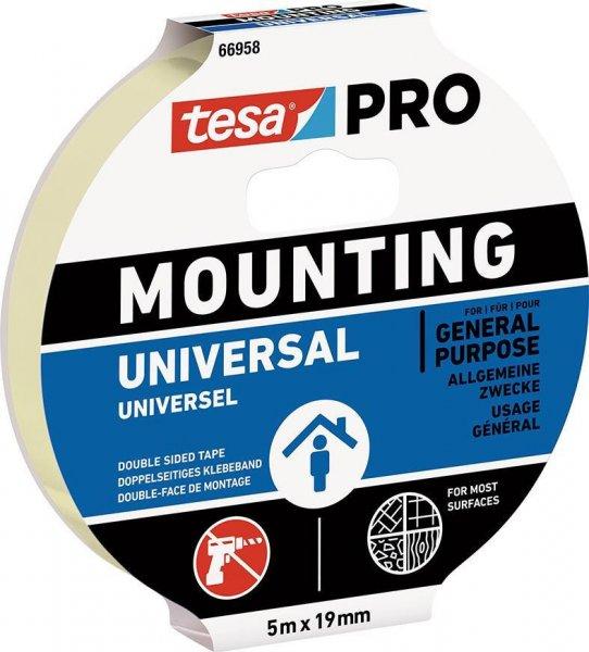 Belt Tesa® Mount PRO Universal, szerelvény, flip-off, lepiaca, 19 mm, L-5 m