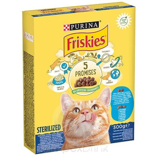 FRISKIES Steril Lazac száraz macska 300g