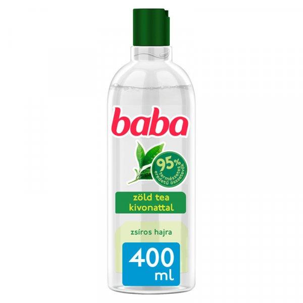 BABA Sampon 400ml Zsíros hajra organikus zöld tea kivonattal