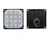 16 POWER LED-es SLIM srga villog modul 12/24V ALU