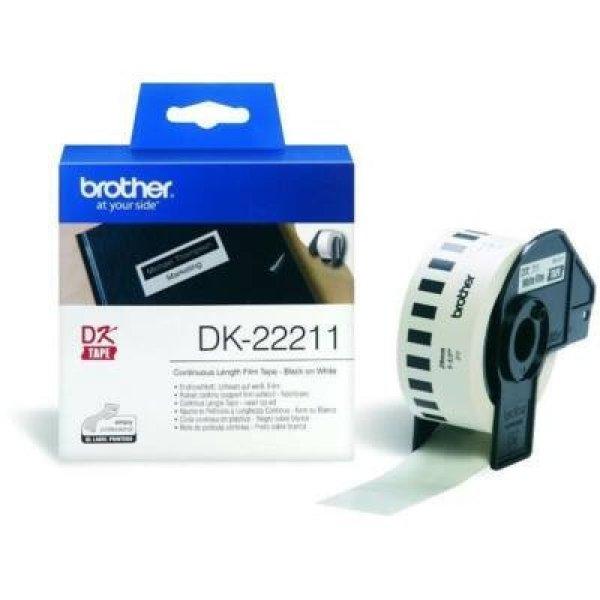 Brother DK-22211 filmszalag (DK Tape), 29 mm x 15,24 m, öntapadó, Brother
(DK-22211), műanyag