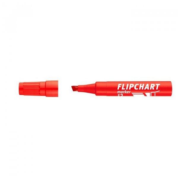 Flipchart marker, 1-4 mm, vágott, ICO "Artip 12", piros