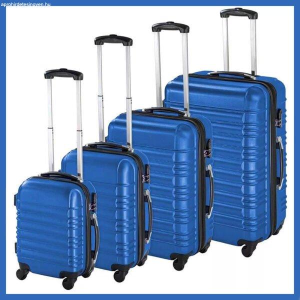 4 db-os merev falú bőrönd szett, kék 10009384