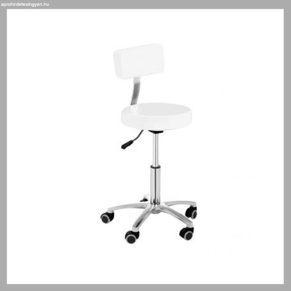 Háttámlás kozmetikai szék, fehér HOP1001519-2
