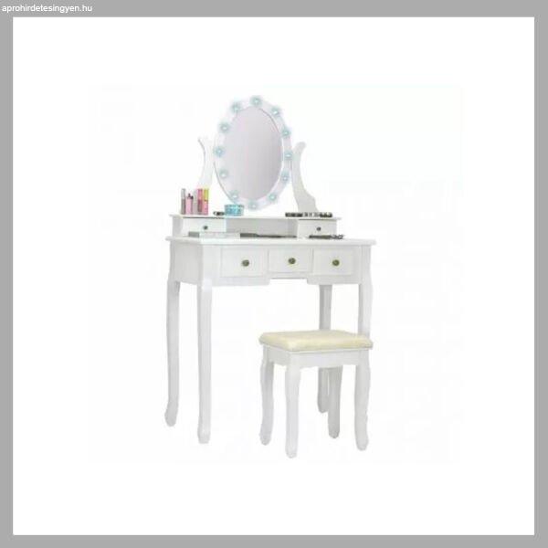Fésülködő asztal Hollywood fehér színben HOP1000990-1