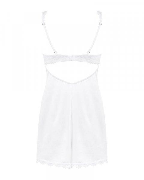 Amor Blanco underwire chemise & thong white S/M