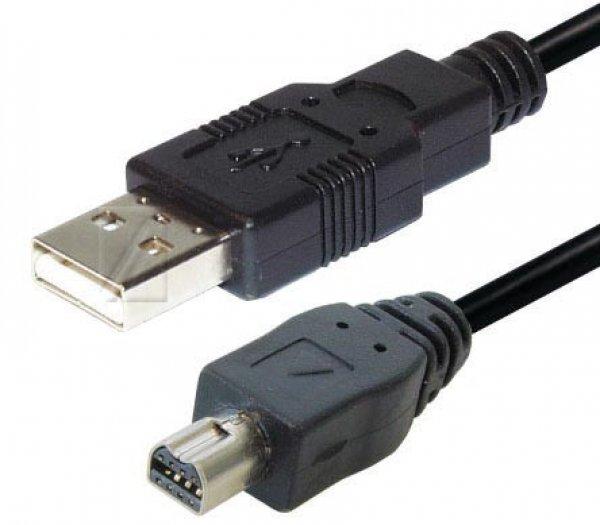 USB-KÁBEL A-TIPUSÚ DUGÓ/MINI-8p USB-DUGÓ 2,0M ew02803